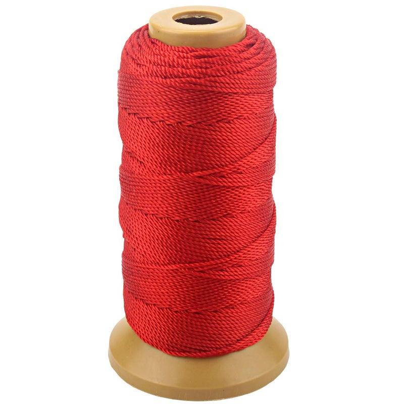 McFanBe 328 Feet Twisted Nylon Line Twine String Cord for Gardening Marking DIY Projects Crafting Masonry (Red, 1.5mm-328 feet) - Image 1